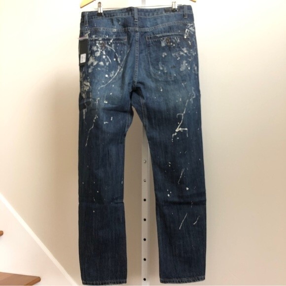 One Teaspoon Mens Jeans 32 R RELAXED TAPERED COWBOY MR GOLDS Revolve Artsy Dark - Picture 9 of 16